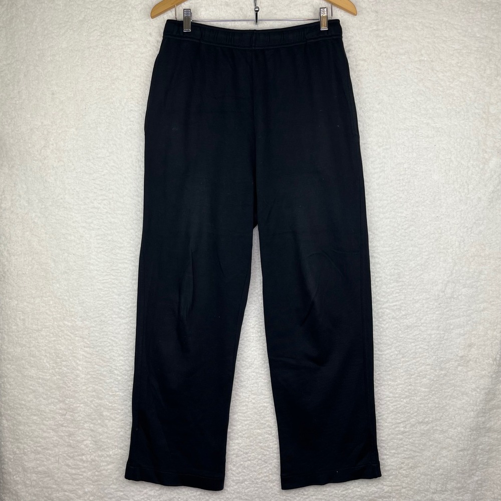 Bobby Jones Mens Black Straight Leg Sweatpants Elastic Waist Joggers L